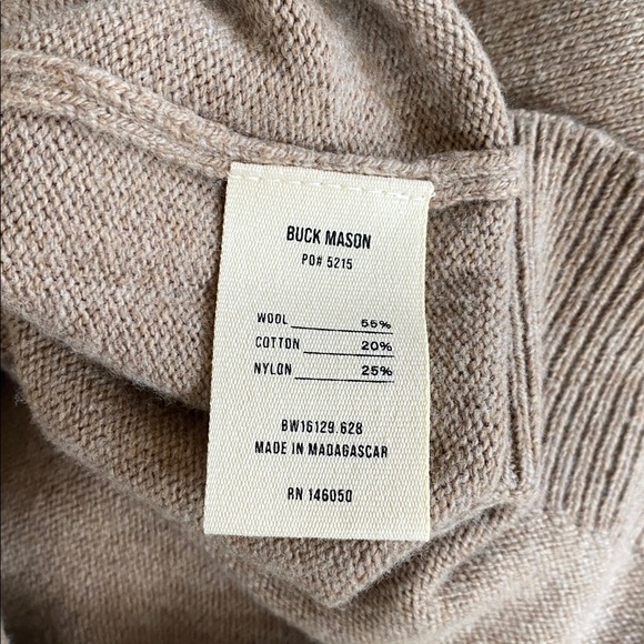 Buck Mason tan sweater. Size medium. - Picture 5 of 5